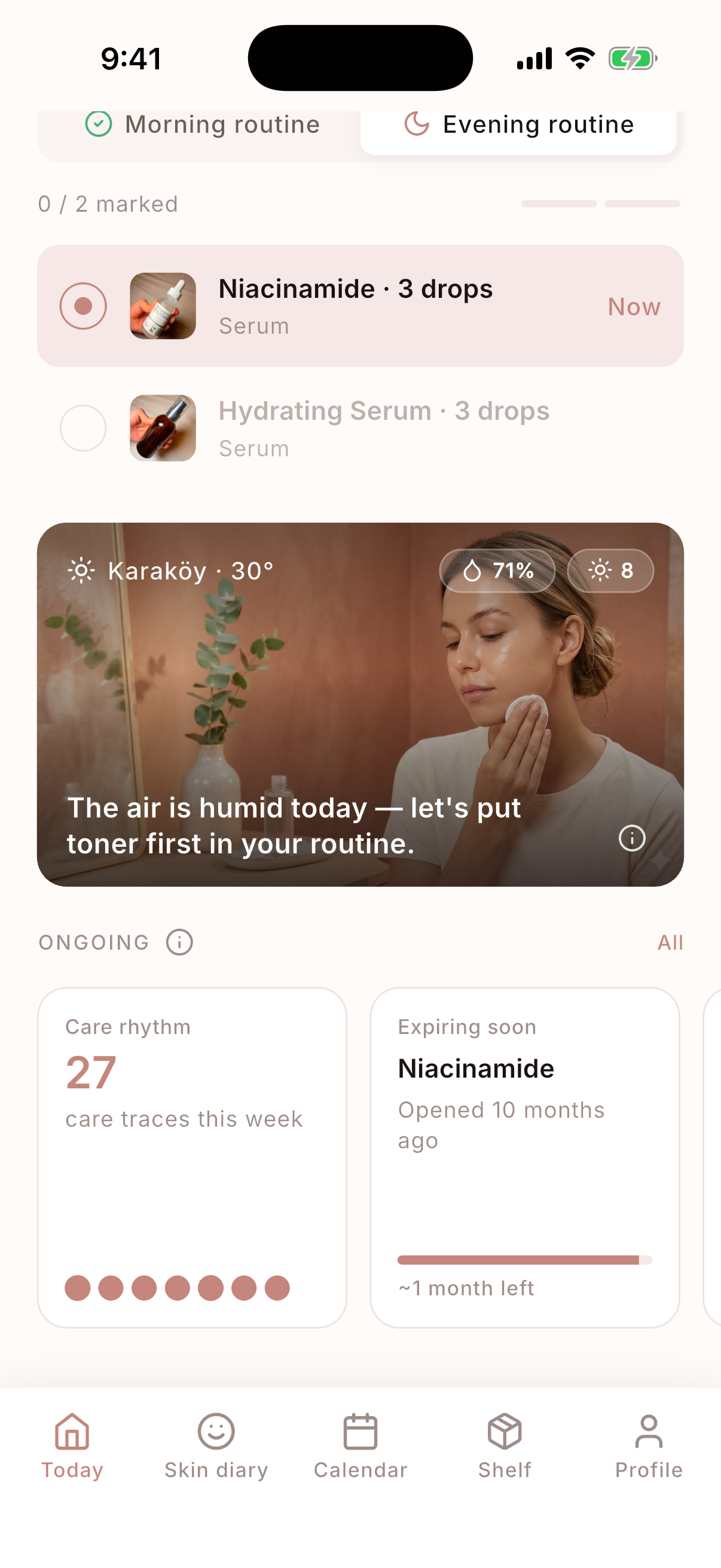 Kuzi — Routine screen
