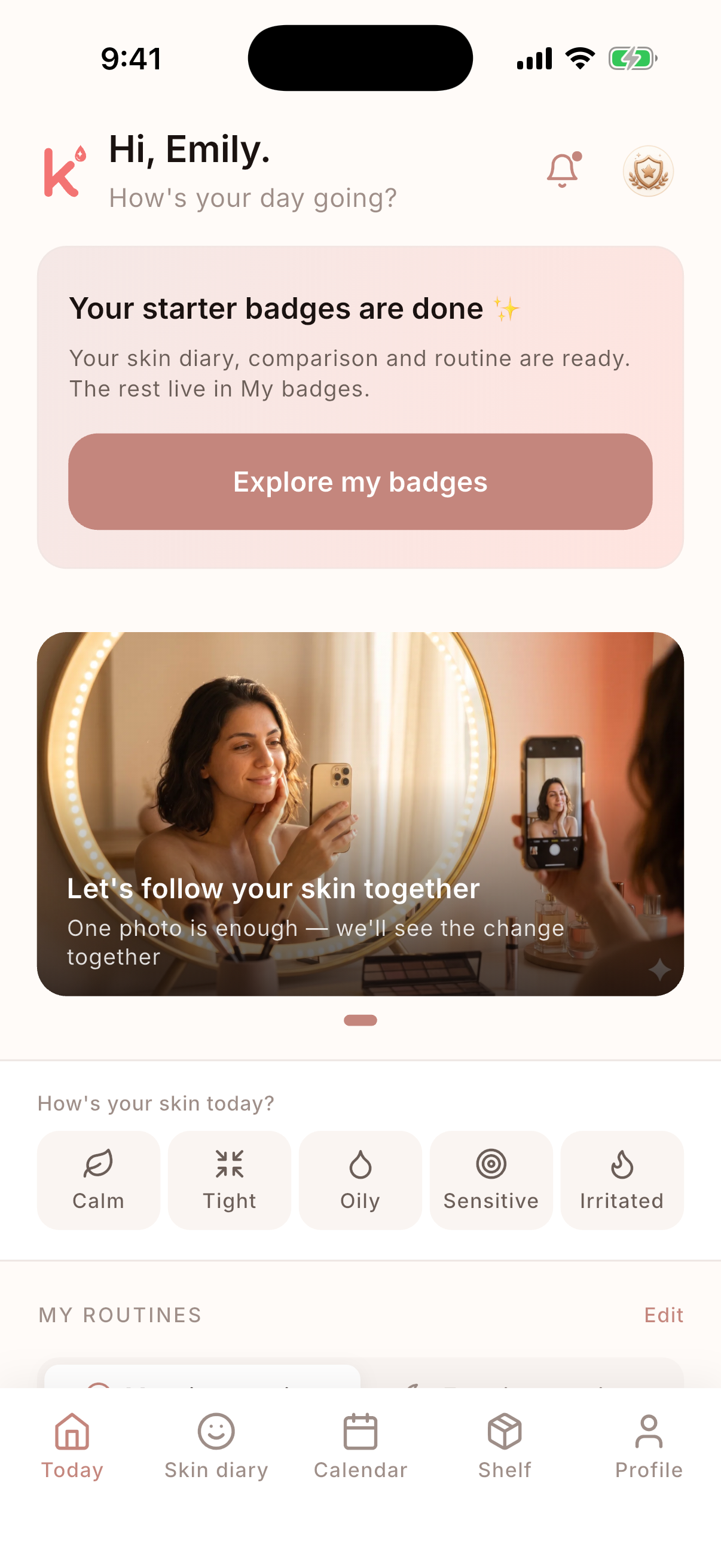 Kuzi — Today screen